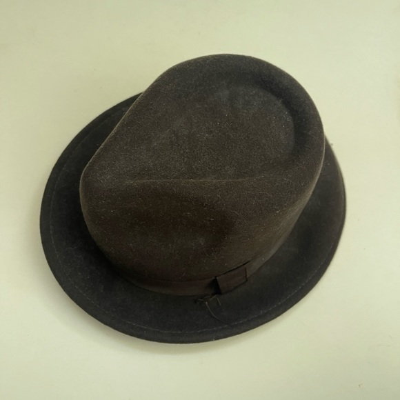 Vintage Y2k Hat Brand Goal 2020.  Unisex Brown 100% Wool Fedora brim - Picture 8 of 11